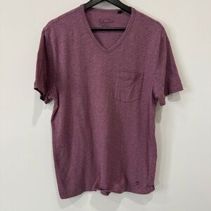 Original Penguin Men's Maroon V-Neck T-Shirt Size L